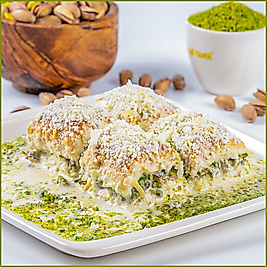 Beyaz Çikolatalı Bol Fıstıklı Soğuk Baklava